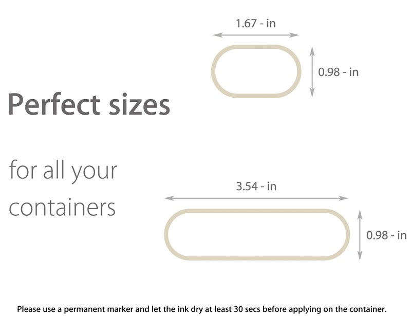 CHUBBIEE Waterproof Kitchen Labels for OXO POP Food Storage Containers and Home Organization, Pack of 64 - Image 3